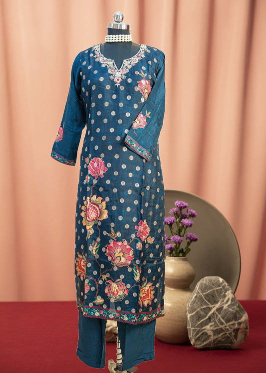 Benarasi Silk Rangrekha Set