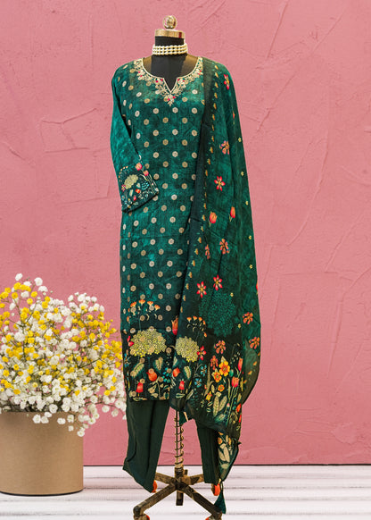 Benarasi Silk Rangrekha Set