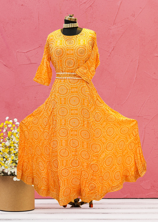 Silk Mandala Flow Dress