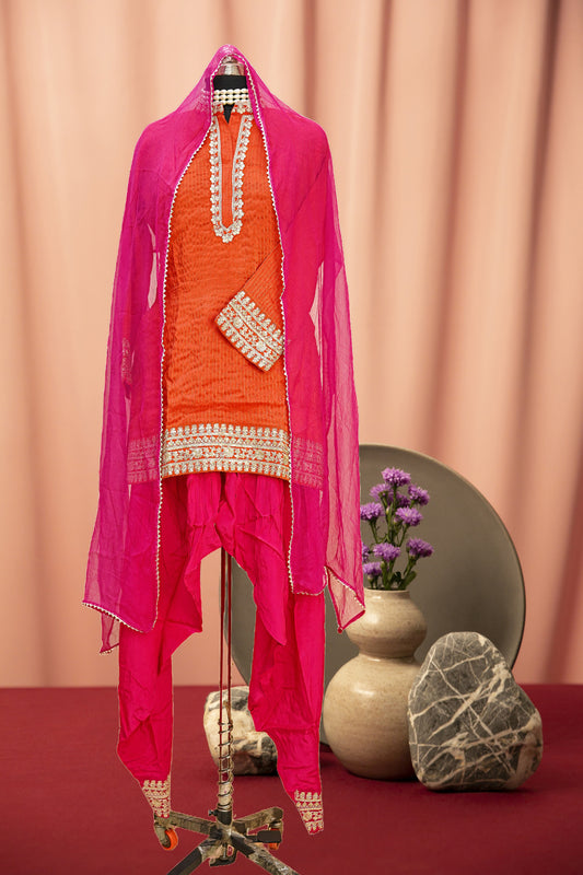 Tissue Silk Gulabo Shringar Set