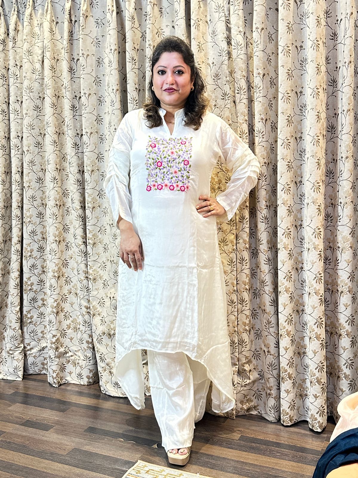Pure Chinon Chandni Phool Set